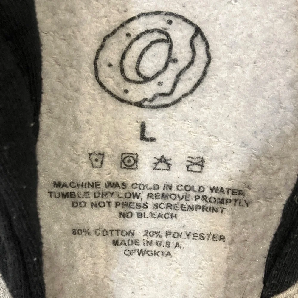 Odd Future large fitted Black and Gray Hoodie with Colorful donut Logo - Picture 3 of 11